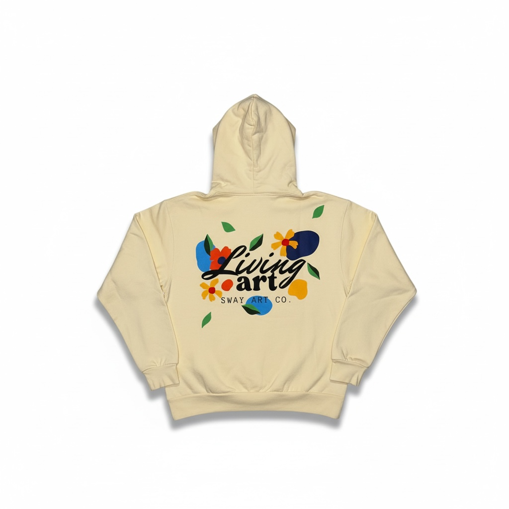 Floral Art Hoodie | Oversized Heavyweight Unisex Hoodie