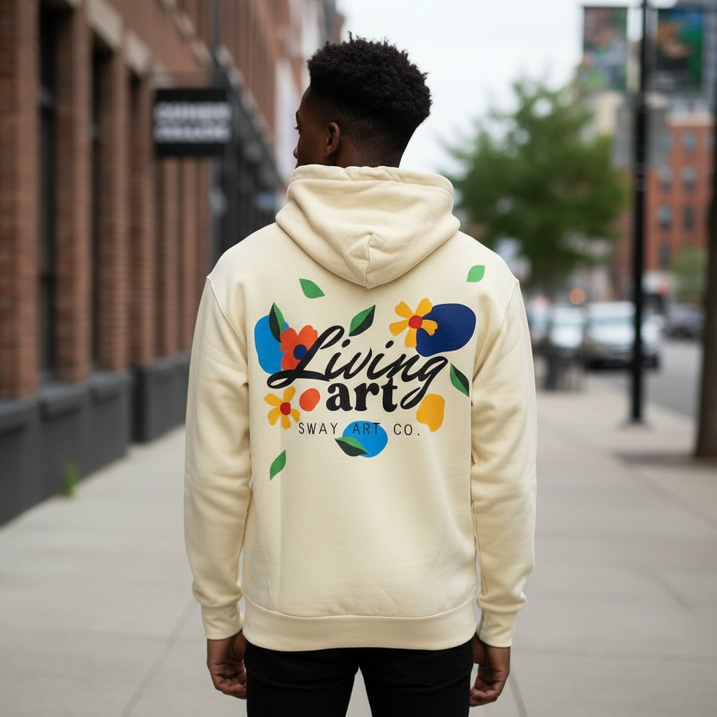 Floral Art Hoodie | Oversized Heavyweight Unisex Hoodie