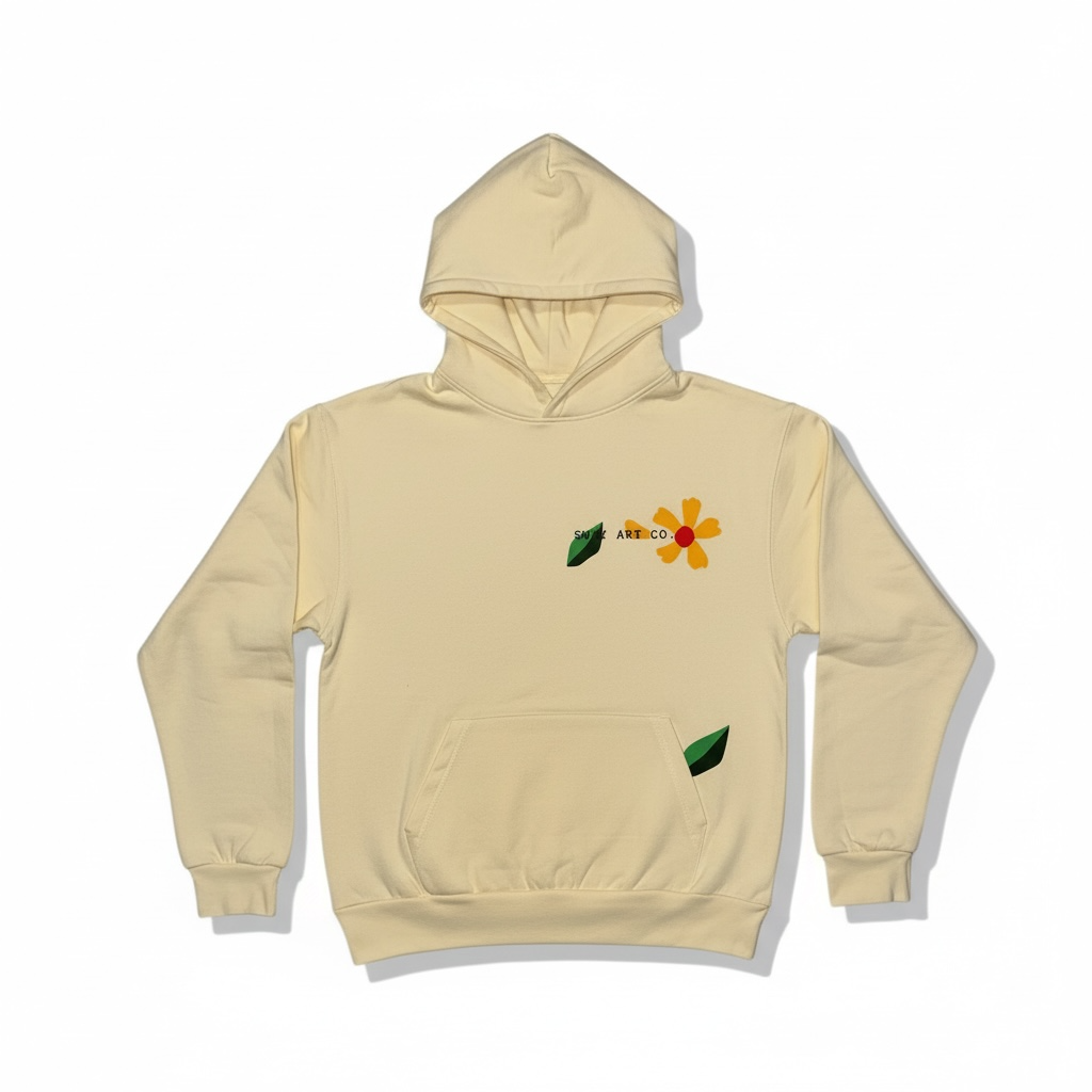 Floral Art Hoodie | Oversized Heavyweight Unisex Hoodie